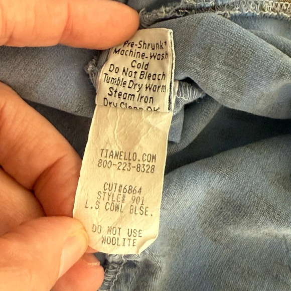 Tianello Oversized Leopard Print Cowl Neck Blouse - Size S - Picture 14 of 14